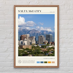 Real Photo, Salt Lake City Print, Salt Lake City Wall Art, Salt Lake City Poster, Salt Lake City Photo, Salt Lake City Decor, USA