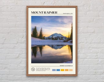 Real Photo, Mount Rainier Print, Mount Rainier Wall Art, Mount Rainier Poster, Mount Rainier Photo, Mount Rainier Wall Decor, USA