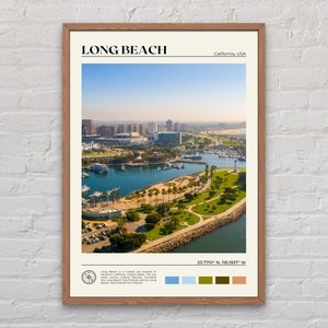 Echtes Foto, Long Beach Druck, Long Beach Wandkunst, Long Beach Poster, Long Beach Foto, Long Beach Wanddekor, Kalifornien Poster