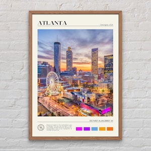 Real Photo, Atlanta Print, Atlanta Wall Art, Atlanta Poster, Atlanta Photo, Atlanta Poster Print, Atlanta Wall Decor, Georgia Print