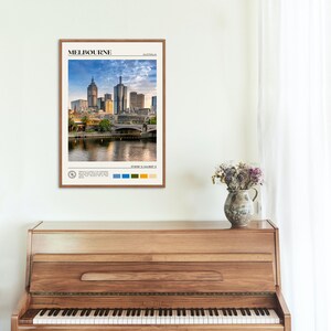 Foto real, Impresión de Melbourne, Arte mural de Melbourne, Póster de Melbourne, Foto de Melbourne, Impresión de póster de Melbourne, Decoración de pared de Melbourne imagen 4