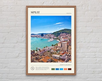 Real Photo, Split Print, Split Wall Art, Split Poster, Split Photo, Split Poster Print, Split Wall Decor, Croatia Poster Print