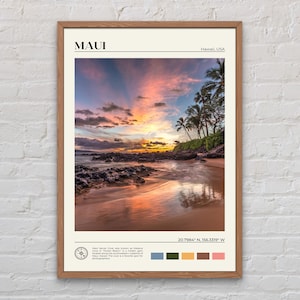 Foto real, impresión de Maui, arte de pared de Maui, póster de Maui, foto de Maui, impresión de póster de Maui, decoración de pared de Maui, impresión de póster de Hawái, impresión de EE. UU.