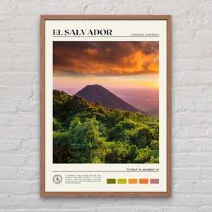 Foto real, Impresión de El Salvador, Arte de El Salvador, Cartel de El Salvador, Foto de El Salvador, Impresión de carteles de El Salvador, Decoración de El Salvador