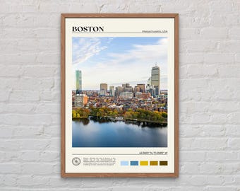 Foto reale, stampa di Boston, arte murale di Boston, poster di Boston, foto di Boston, stampa di poster di Boston, decorazione murale di Boston, poster del Massachusetts