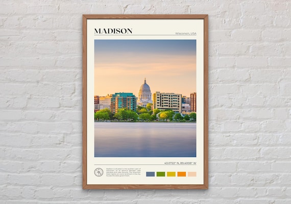 Real Photo, Madison Print, Madison Wall Art, Madison Poster, Madison Photo, Madison Poster Print, Madison Wall Decor, Wisconsin, USA
