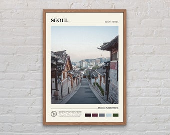 Digital Oil Paint, Seoul Print, Seoul Wall Art, Seoul Poster, Seoul Photo, Seoul Poster Print, Seoul Wall Decor, South Korea Poster Print