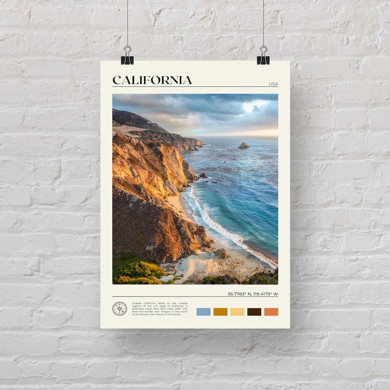 Real Photo, California Print, California Wall Art, California Poster, California Photo, California Poster Print, California Decor image 5