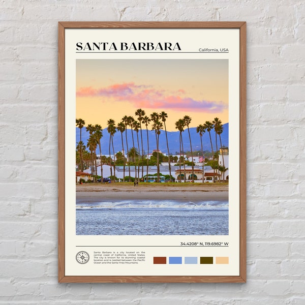 Real Photo, Santa Barbara Print, Santa Barbara Wall Art, Santa Barbara Poster, Santa Barbara Photo, Santa Barbara Poster Print