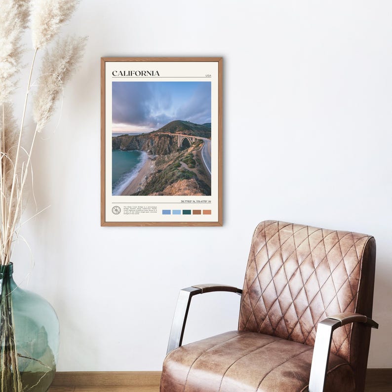 Real Photo, California Print, California Wall Art, California Poster, California Photo, California Poster Print, California Decor image 2