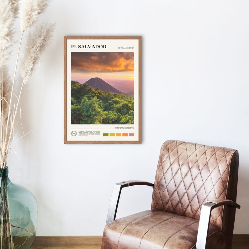 Riktigt foto, El Salvador Print, El Salvador Art, El Salvador Poster, El Salvador Photo, El Salvador Poster Print, El Salvador Decor bild 2