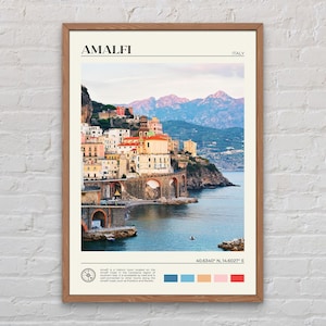 Foto real, Impresión de Amalfi, Arte mural de Amalfi, Póster de Amalfi, Foto de Amalfi, Impresión de póster de Amalfi, Decoración de pared de Amalfi, Impresión de póster de Italia imagen 1