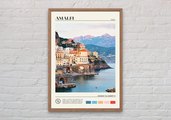 Real Photo, Amalfi Print, Amalfi Wall Art, Amalfi Poster, Amalfi Photo, Amalfi Poster Print, Amalfi Wall Decor, Italy Poster Print