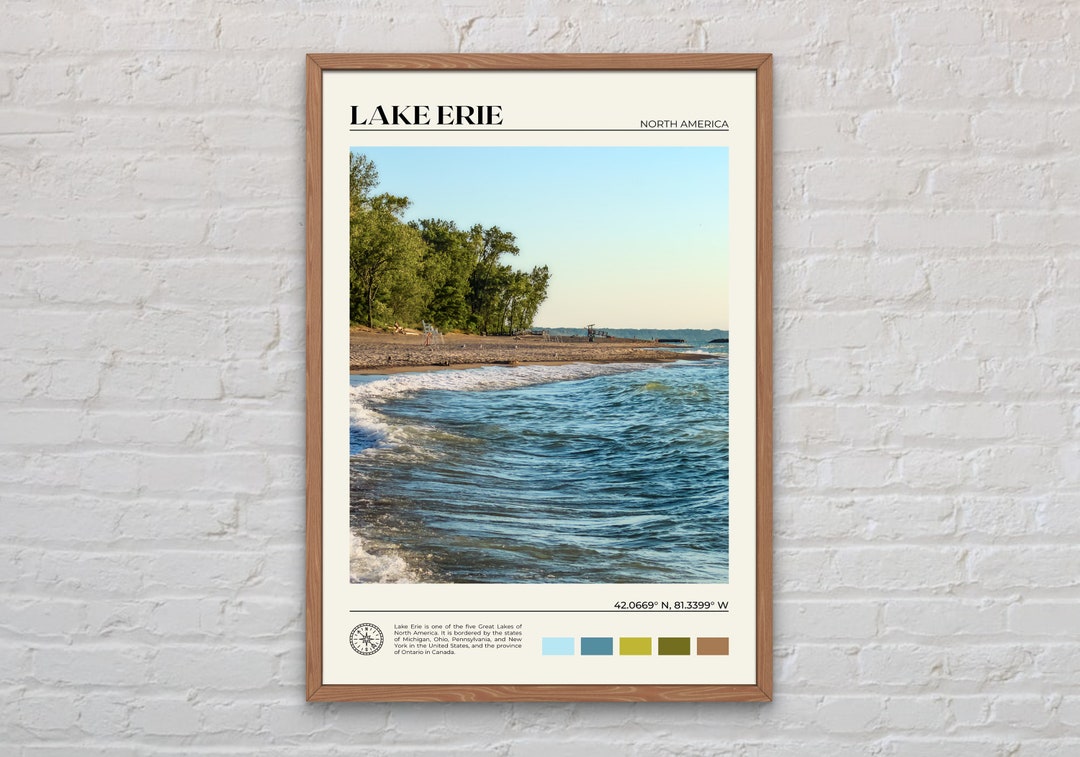 Real Photo, Lake Erie Print, Lake Erie Wall Art, Lake Erie Poster, Lake