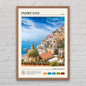 Foto real, Impresión de Positano, Arte mural de Positano, Póster de Positano, Foto de Positano, Impresión de póster de Positano, Decoración de Positano, Amalfi, Italia imagen 1