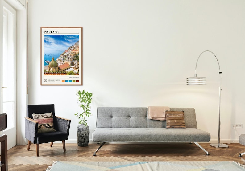 Foto real, Impresión de Positano, Arte mural de Positano, Póster de Positano, Foto de Positano, Impresión de póster de Positano, Decoración de Positano, Amalfi, Italia imagen 3