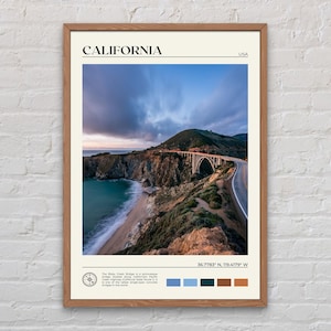 Real Photo, California Print, California Wall Art, California Poster, California Photo, California Poster Print, California Decor image 1