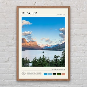 Real Photo, Glacier National Park Print, Glacier Wall Art, Glacier Poster, Glacier Photo, Glacier Poster Print, Glacier Wall Decor