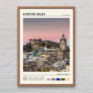Fotografía real, impresión de Edimburgo, arte mural de Edimburgo, póster de Edimburgo, fotografía de Edimburgo, impresión de póster de Edimburgo, decoración de Edimburgo, Escocia