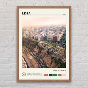 Echte foto, Lima-afdruk, Lima-muurkunst, Lima-poster, Lima-foto, Lima-posterafdruk, Lima-muurdecoratie, Peru, Zuid-Amerika posterafdruk