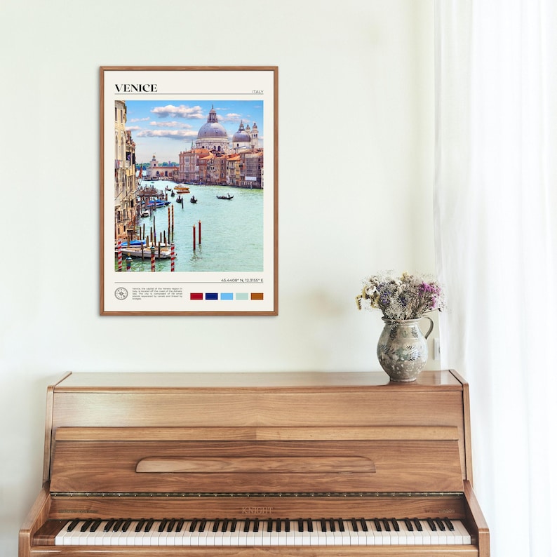 Riktigt foto, Venedig-tryck, Venedig väggkonst, Venedig affisch, Venedig foto, Venedig affischtryck, Venedig väggdekor, Italien affischtryck bild 4