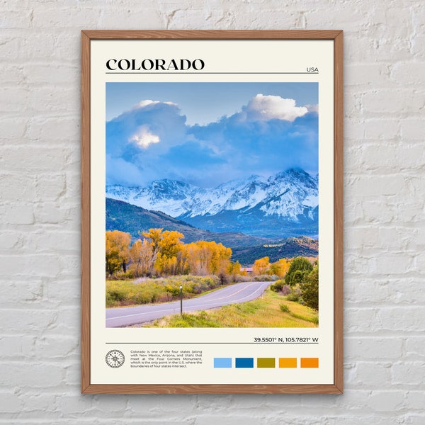 Foto reale, stampa Colorado, arte della parete Colorado, poster Colorado, foto Colorado, stampa poster Colorado, decorazione della parete Colorado, Stati Uniti