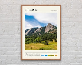 Echtes Foto, Boulder Print, Boulder Wandkunst, Boulder Poster, Boulder Foto, Boulder Poster Druck, Boulder Wanddekor, Colorado Print