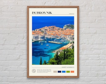 クロアチア、ドゥブロヴニク、アドリア海の真珠 - オリジナル絵画と