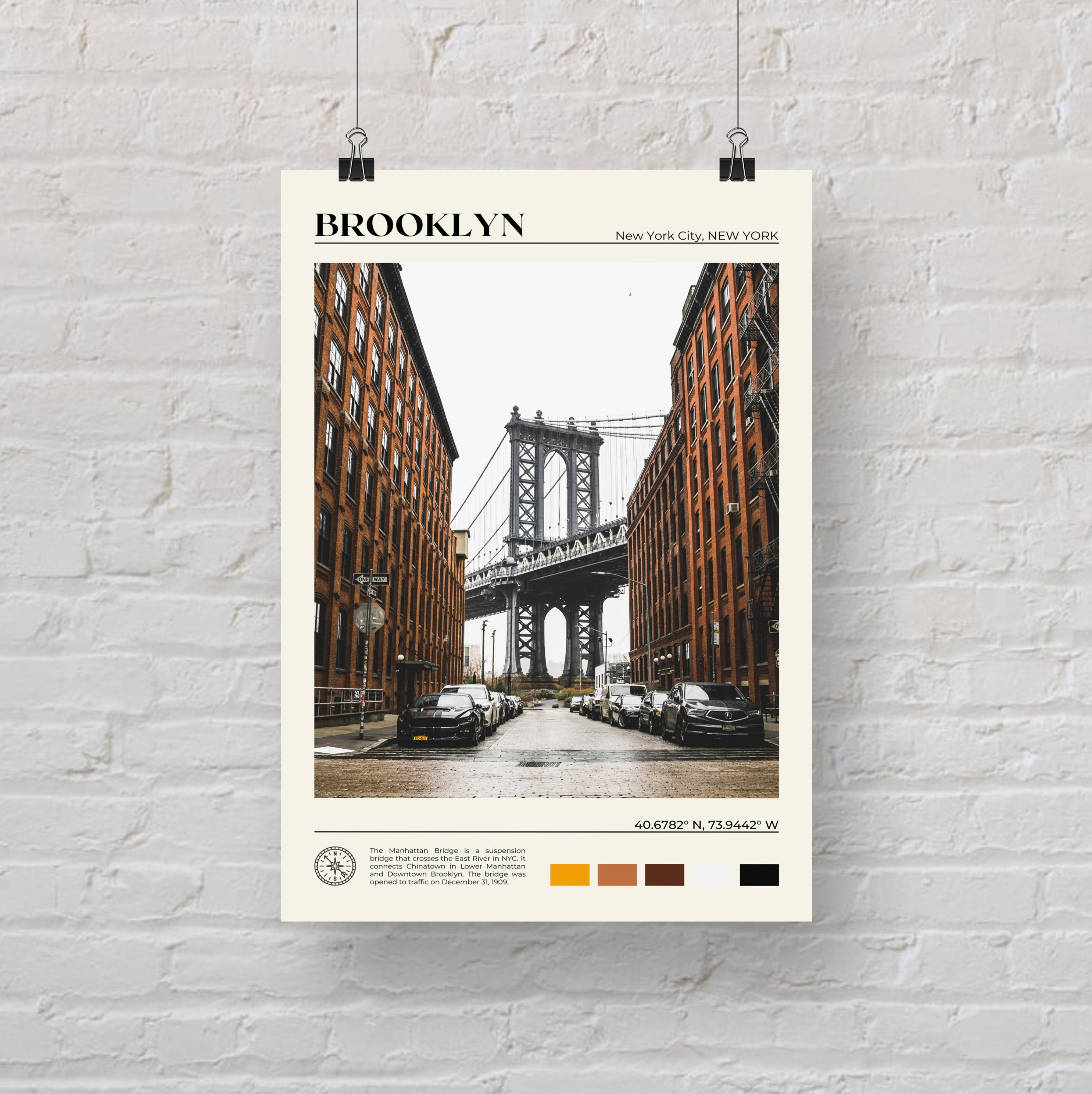 Discover Brooklyn Print, Brooklyn Wall Art, Brooklyn Poster, Brooklyn Photo, New York City Poster Print, Manhattan Bridge, New York Posters