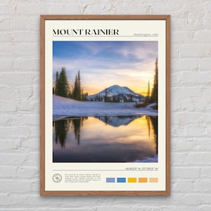 Real Photo, Mount Rainier Print, Mount Rainier Wall Art, Mount Rainier Poster, Mount Rainier Photo, Mount Rainier Wall Decor, USA