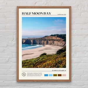 Echtes Foto, Halbmond Bucht Druck, Halbmond Bucht Wandkunst, Halbmond Bucht Poster, Halbmond Bucht Foto, Halbmond Bucht Dekor, Kalifornien