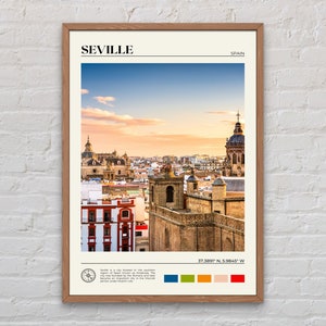 Vraie photo, impression de Séville, art mural de Séville, affiche de Séville, photo de Séville, impression d'affiche de Séville, décoration murale de Séville, Séville, Espagne