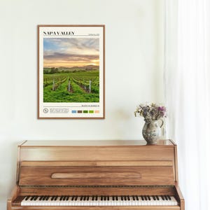 Foto reale, stampa della Napa Valley, arte murale della Napa Valley, poster della Napa Valley, foto della Napa Valley, stampa poster della Napa Valley, decorazioni della Napa Valley immagine 4