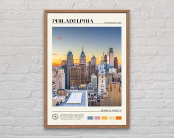 Foto reale, stampa di Filadelfia, arte di Filadelfia, poster di Filadelfia, foto di Filadelfia, stampa di poster di Filadelfia, Pennsylvania