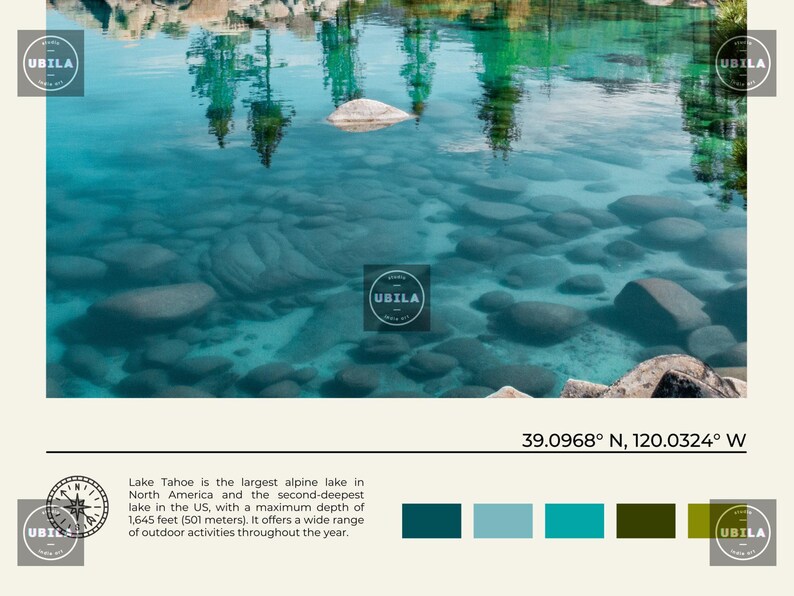 Real Photo, Lake Tahoe Print, Lake Tahoe Wall Art, Lake Tahoe Poster, Lake Tahoe Photo, Lake Tahoe Poster Print, Lake Tahoe Decor image 6