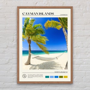 Foto real, impressão das Ilhas Cayman, arte de parede das Ilhas Cayman, pôster das Ilhas Cayman, foto das Ilhas Cayman, decoração de parede das Ilhas Cayman