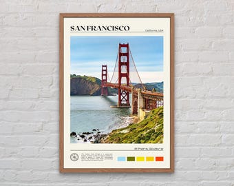 Echtes Foto, San Francisco Druck, San Francisco Wandkunst, San Francisco Poster, San Francisco Foto, San Francisco Poster-Druck, USA