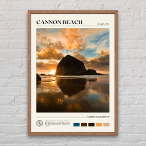 Vraie photo, impression Cannon Beach, art mural Cannon Beach, affiche Cannon Beach, photo Cannon Beach, décoration murale Cannon Beach, Oregon, États-Unis