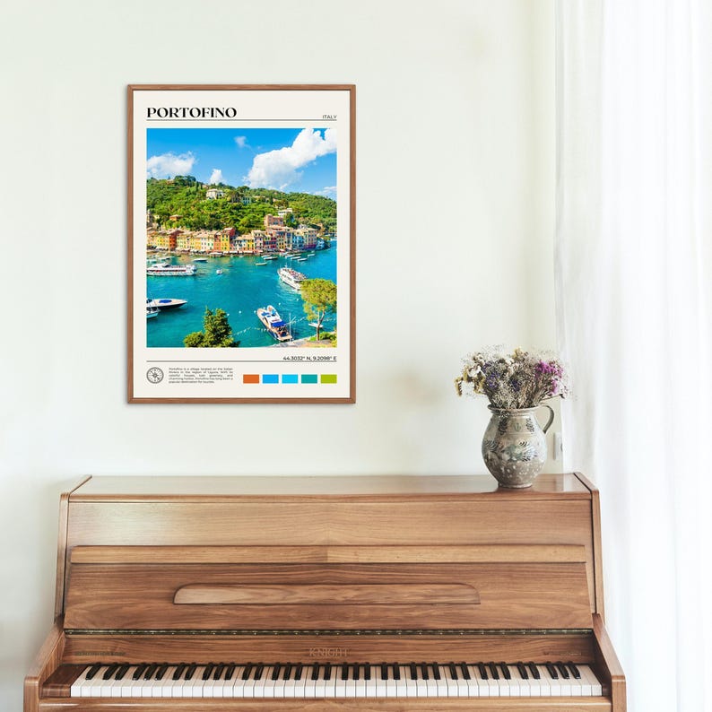 Prawdziwe zdjęcie, wydruk z Portofino, sztuka ścienna z Portofino, plakat z Portofino, zdjęcie z Portofino, wydruk plakatu z Portofino, wystrój Portofino, Włochy zdjęcie 4