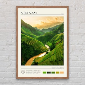 Foto reale, stampa del Vietnam, arte murale del Vietnam, poster del Vietnam, foto del Vietnam, stampa del poster del Vietnam, decorazione murale del Vietnam, poster dell&#39;Asia
