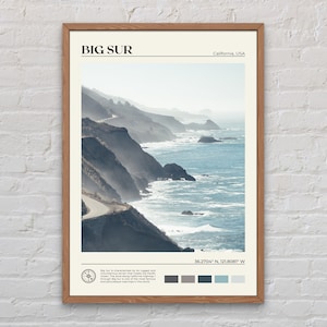 Vraie photo, impression Big Sur, art mural Big Sur, affiche Big Sur, photo Big Sur, impression affiche Big Sur, décoration Big Sur, impression Californie