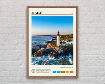 Real Photo, Maine Print, Maine Wall Art, Maine Poster, Maine Photo, Maine Poster Print, Maine Wall Decor, United States Poster, USA