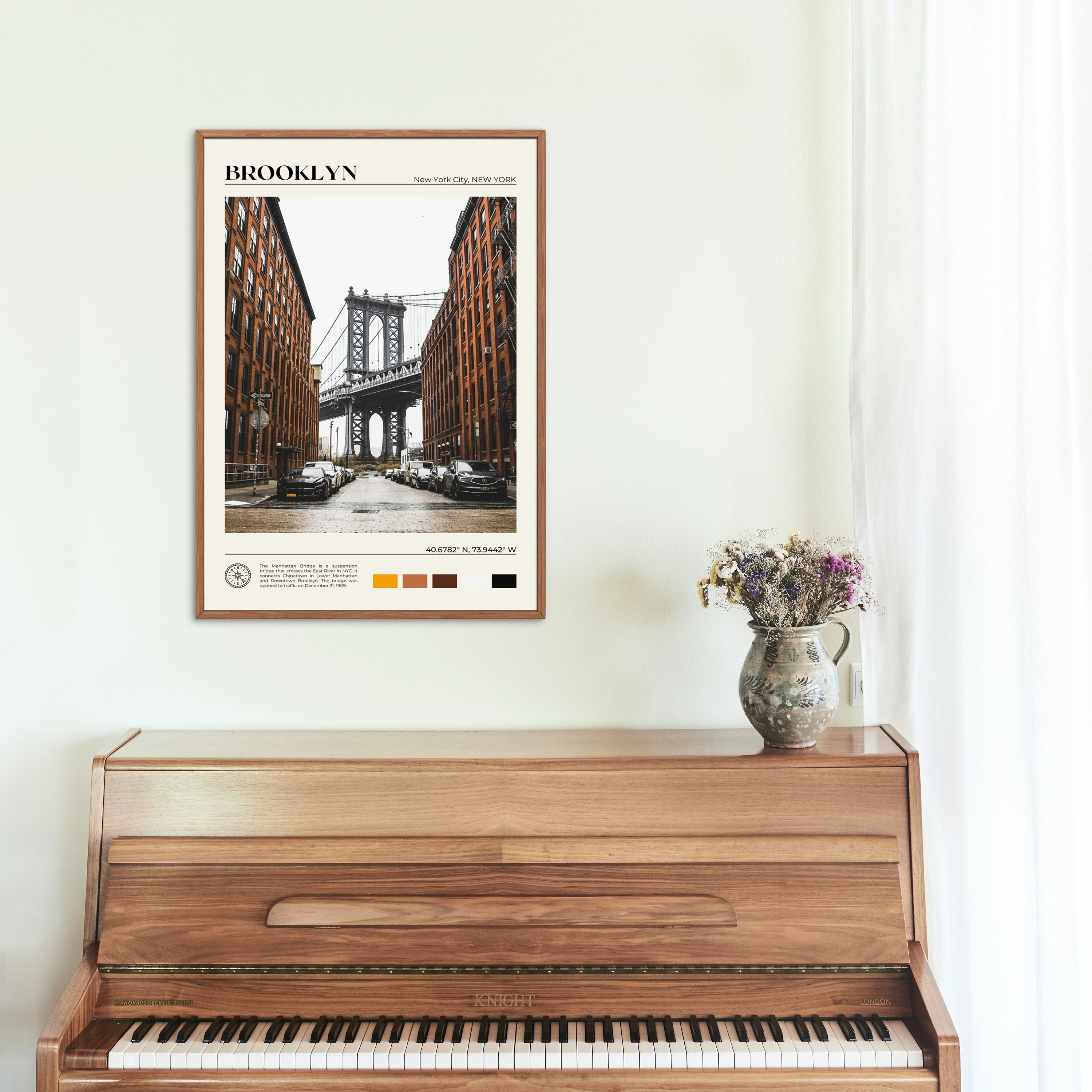 Discover Brooklyn Print, Brooklyn Wall Art, Brooklyn Poster, Brooklyn Photo, New York City Poster Print, Manhattan Bridge, New York Posters