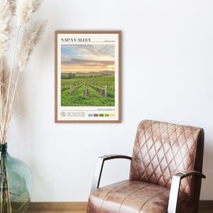 Foto reale, stampa della Napa Valley, arte murale della Napa Valley, poster della Napa Valley, foto della Napa Valley, stampa poster della Napa Valley, decorazioni della Napa Valley immagine 2