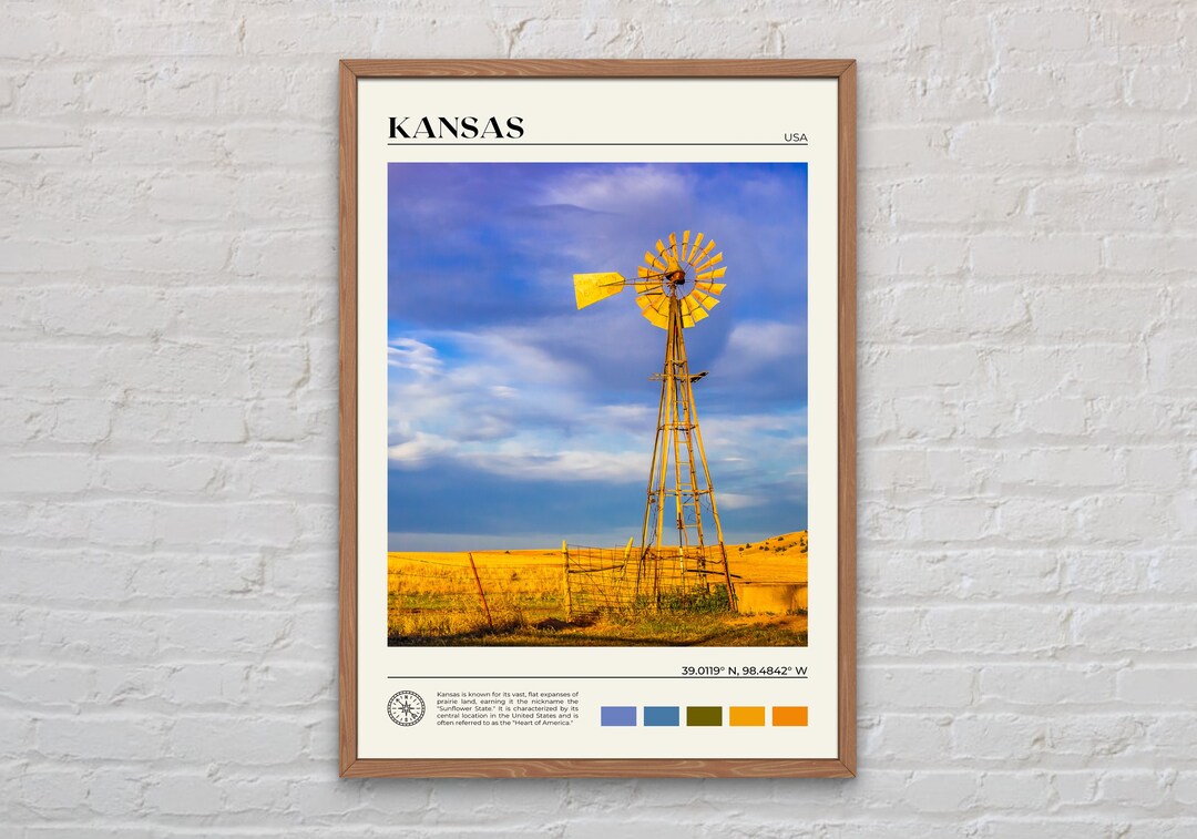 Real Photo, Kansas Print, Kansas Wall Art, Kansas Poster, Kansas Photo