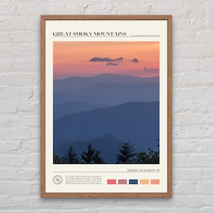 Real Photo, Great Smoky Mountains National Park Print, Great Smoky Mountains Wall Art, Great Smoky Mountains Poster, United States