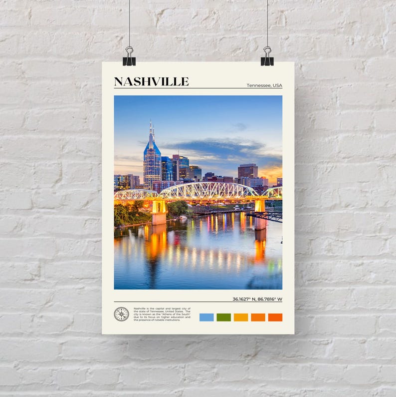 Real Photo, Nashville Print, Nashville Wall Art, Nashville Poster, Nashville Photo, Nashville Poster Print, Nashville Wall Decor image 5