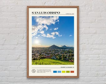Real Photo, San Luis Obispo Print, San Luis Obispo Wall Art, San Luis Obispo Poster, San Luis Obispo Photo, California Poster Print