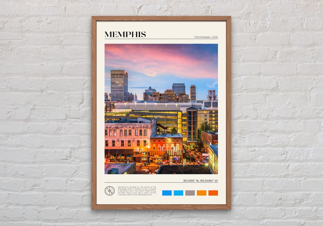 Real Photo, Memphis Print, Memphis Wall Art, Memphis Poster, Memphis