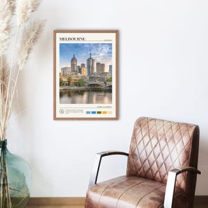 Foto real, Impresión de Melbourne, Arte mural de Melbourne, Póster de Melbourne, Foto de Melbourne, Impresión de póster de Melbourne, Decoración de pared de Melbourne imagen 2